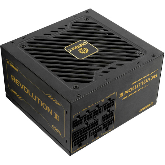 650W Enermax Power Supply 650W Revolution3 80+ Gold Black FULLMOD