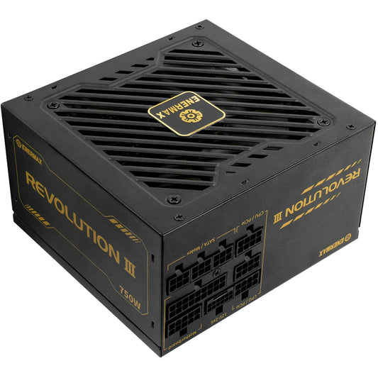 750W Enermax Power Supply 750W Revolution3 80+ Gold Black FULLMOD