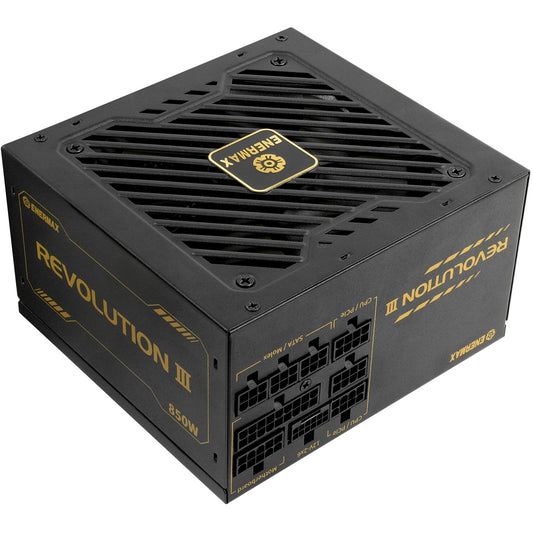 850W Enermax Power Supply 850W Revolution3 80+ Gold Black FULLMOD