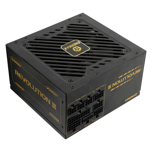 1000W Enermax Power Supply 1000W Revolution3 80+ Gold Black FULLMO