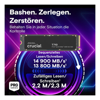 M.2 Crucial T710 1TB PCIe Gen5 NVMe M.2 2280