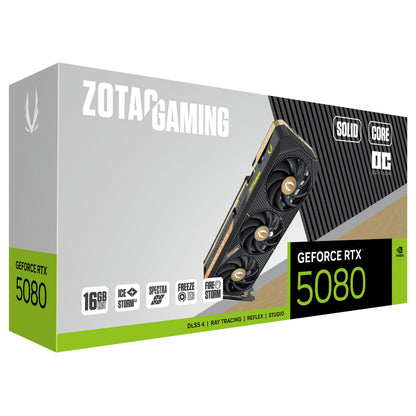 RTX 5080 16GB ZOTAC GAMING SOLID CORE OC GDDR7 Fan