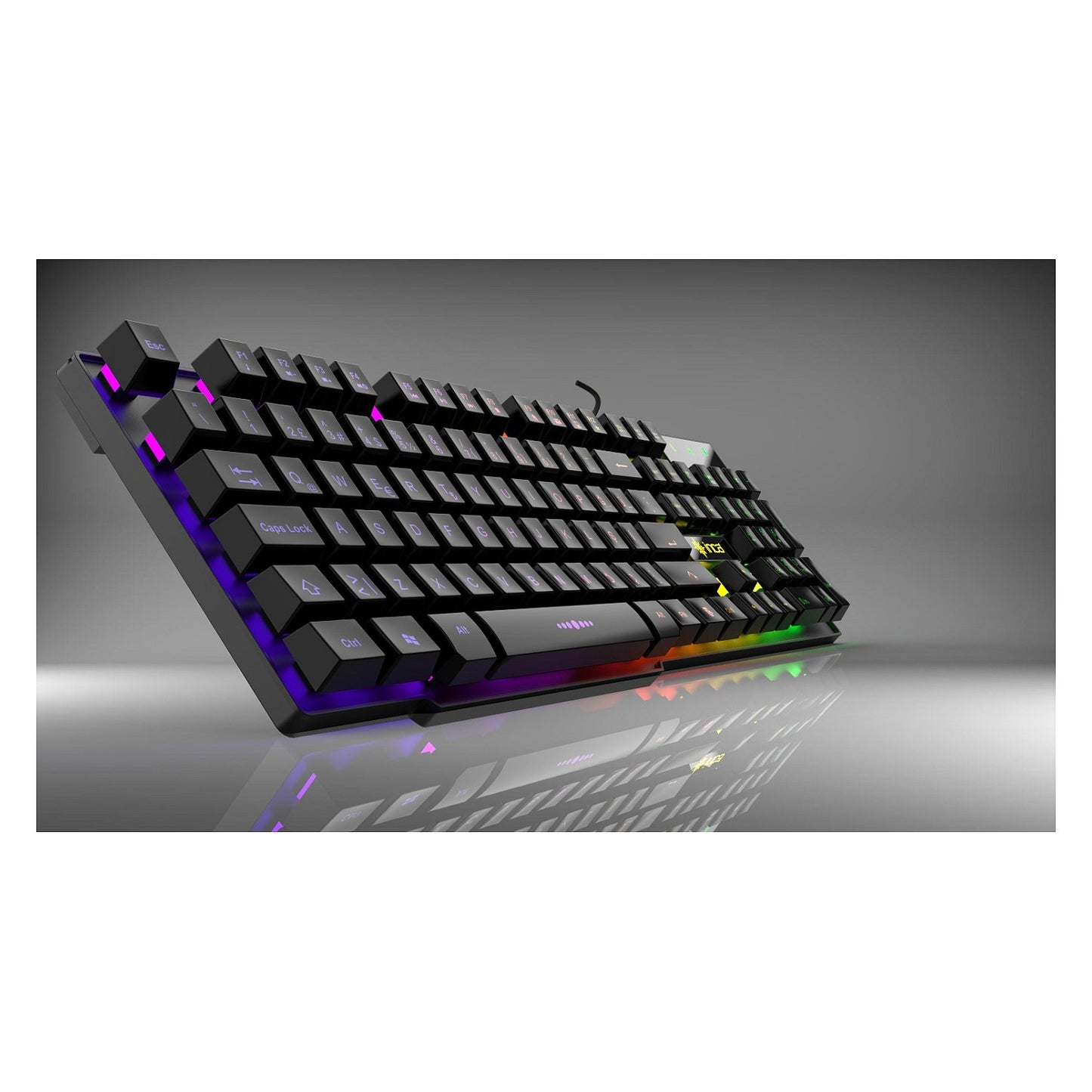 Incase Gaming Tastatur IKG-446 Regenbogen, RGB, dt. Layout retail