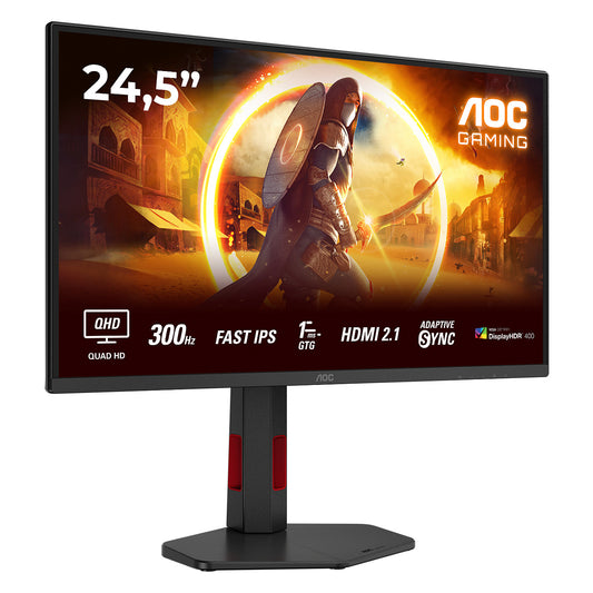 62,2cm (24,5") Q25G4SR 16:09 2xHDMI+DP black/red