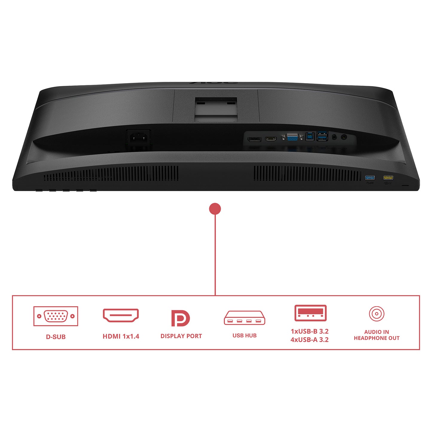 60,5cm (23,8") 24E4U 16:09 HDMI+DP+USB IPS Lift black