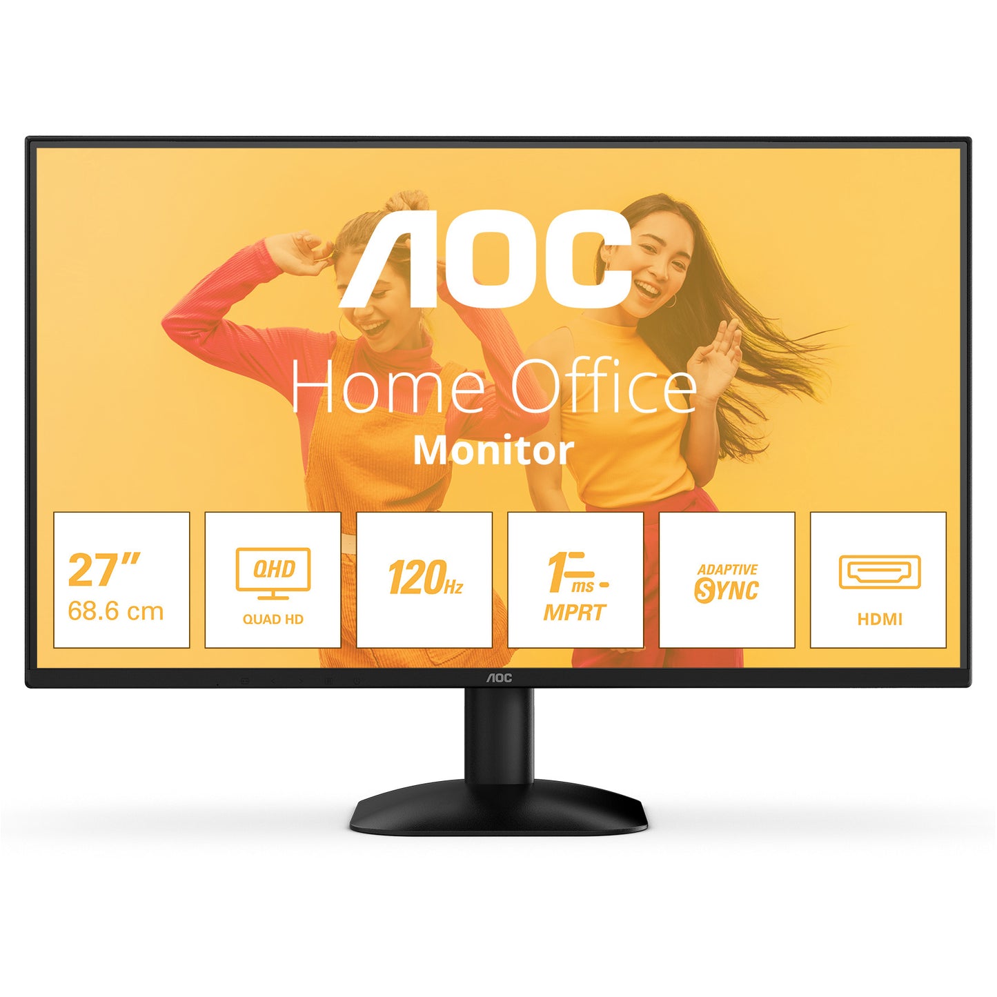 68,6cm / 27" (2560x1440) AOC Q27B35S3 16:09 HDMI+DP IPS 120Hz LS 1ms black
