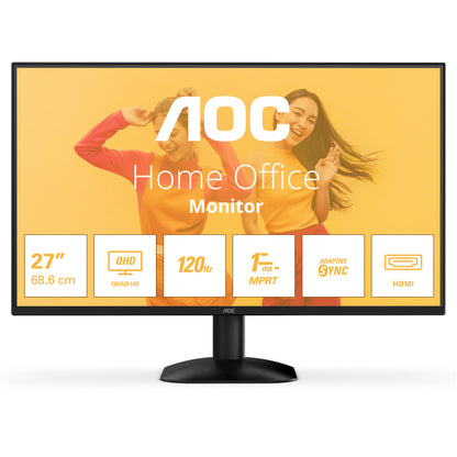 68,6cm / 27" (2560x1440) AOC Q27B35S3 16:09 HDMI+DP IPS 120Hz LS 1ms black