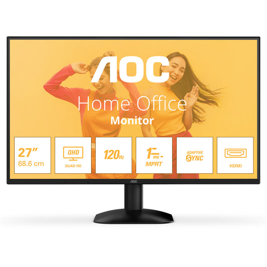 68,6cm / 27" (2560x1440) AOC Q27B35S3 16:09 HDMI+DP IPS 120Hz LS 1ms black