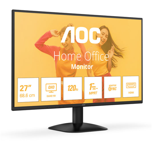 68,6cm / 27" (2560x1440) AOC Q27B35S3 16:09 HDMI+DP IPS 120Hz LS 1ms black