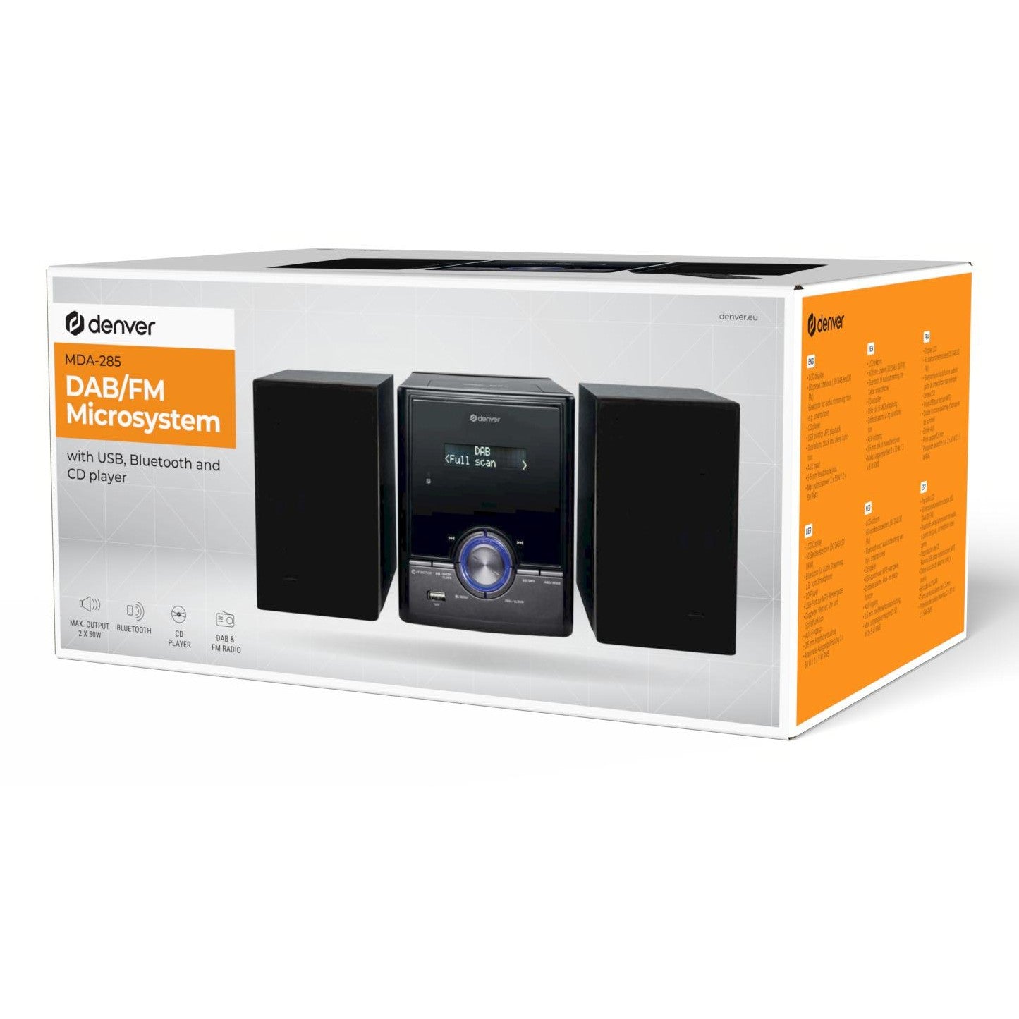 Denver DAB/FM-Musiksystem mit Bluetooth, CD-Player und USB