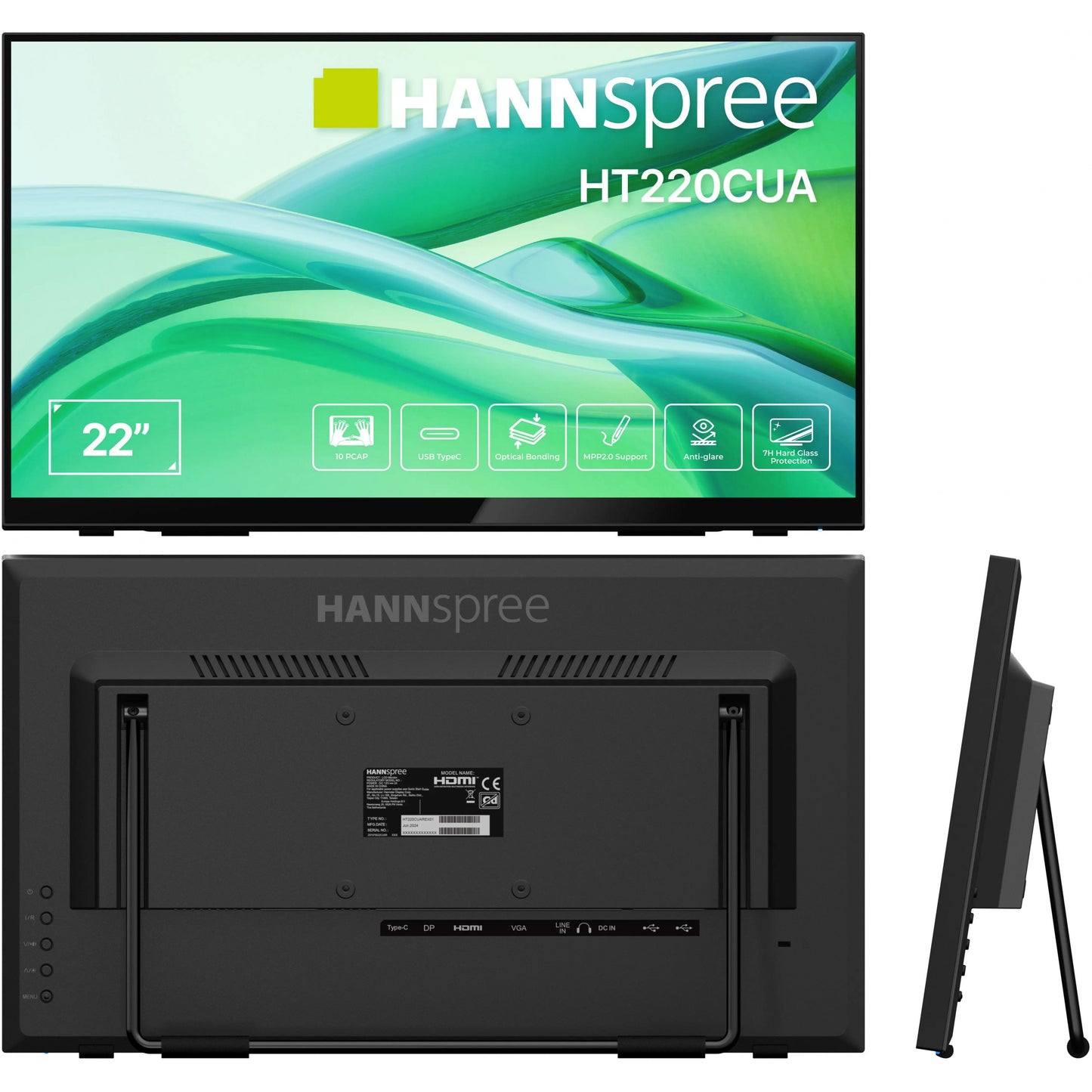Hannspree 54.6cm (21,5") HT220CUA 16:9 M-TOUCH HDMI+DP