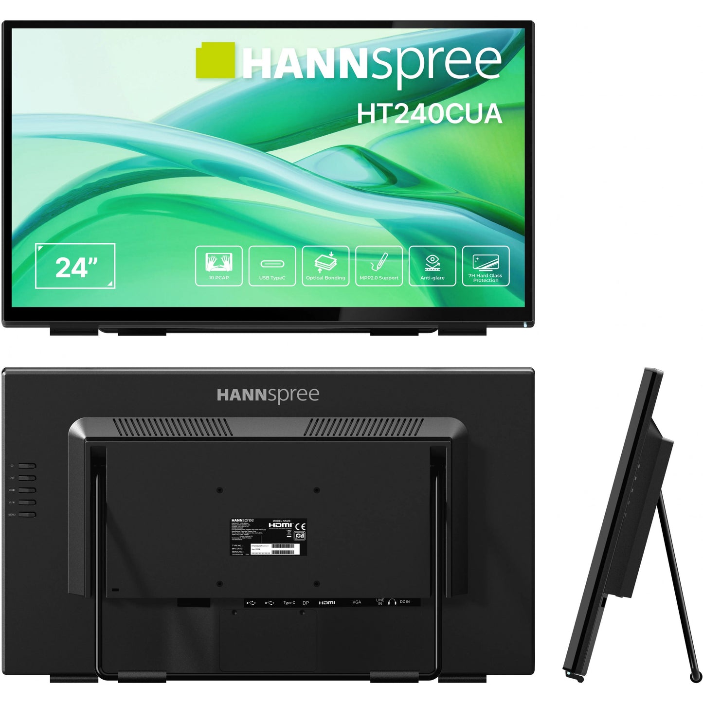 Hannspree 60.4cm (23,8") HT240CUA 16:9 M-TOUCH HDMI+DP+USBC