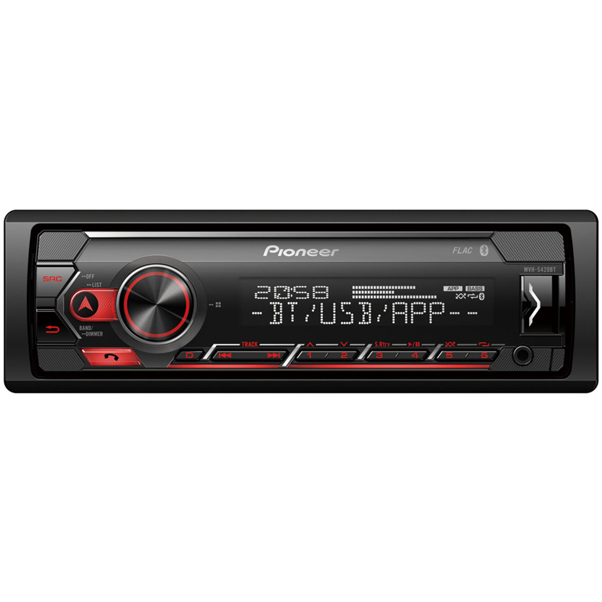 Pioneer MVH-S420BT 1DIN Autoradio mit RDS, halbe Einbautiefe
