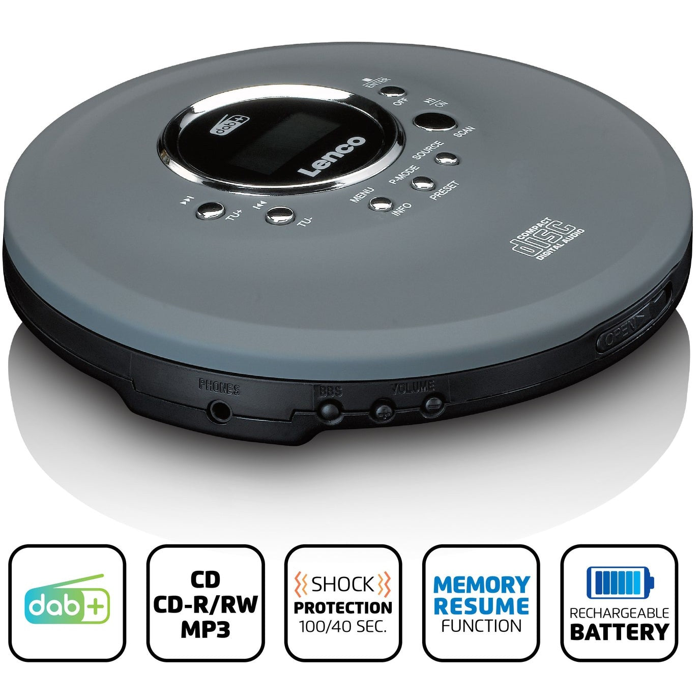 Lenco CD-400 grau
