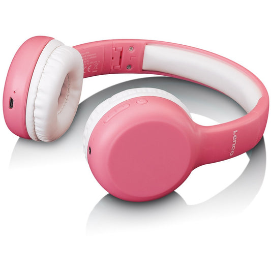 LENCO HPB-110PK - Faltbare Bluetooth-Kopfhrer fr Kids. pink