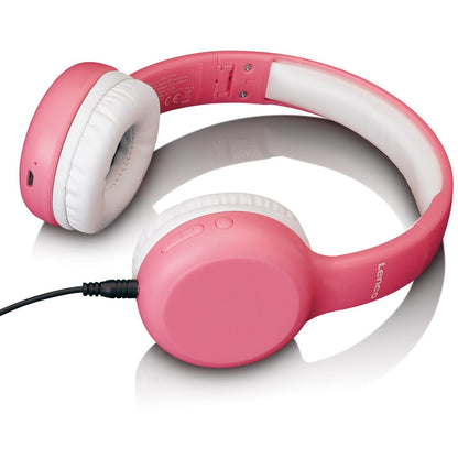LENCO HPB-110PK - Faltbare Bluetooth-Kopfhrer fr Kids. pink