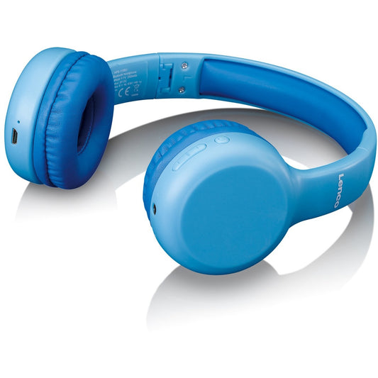 LENCO HPB-110BU - Faltbare Bluetooth-Kopfhrer fr Kids. blau
