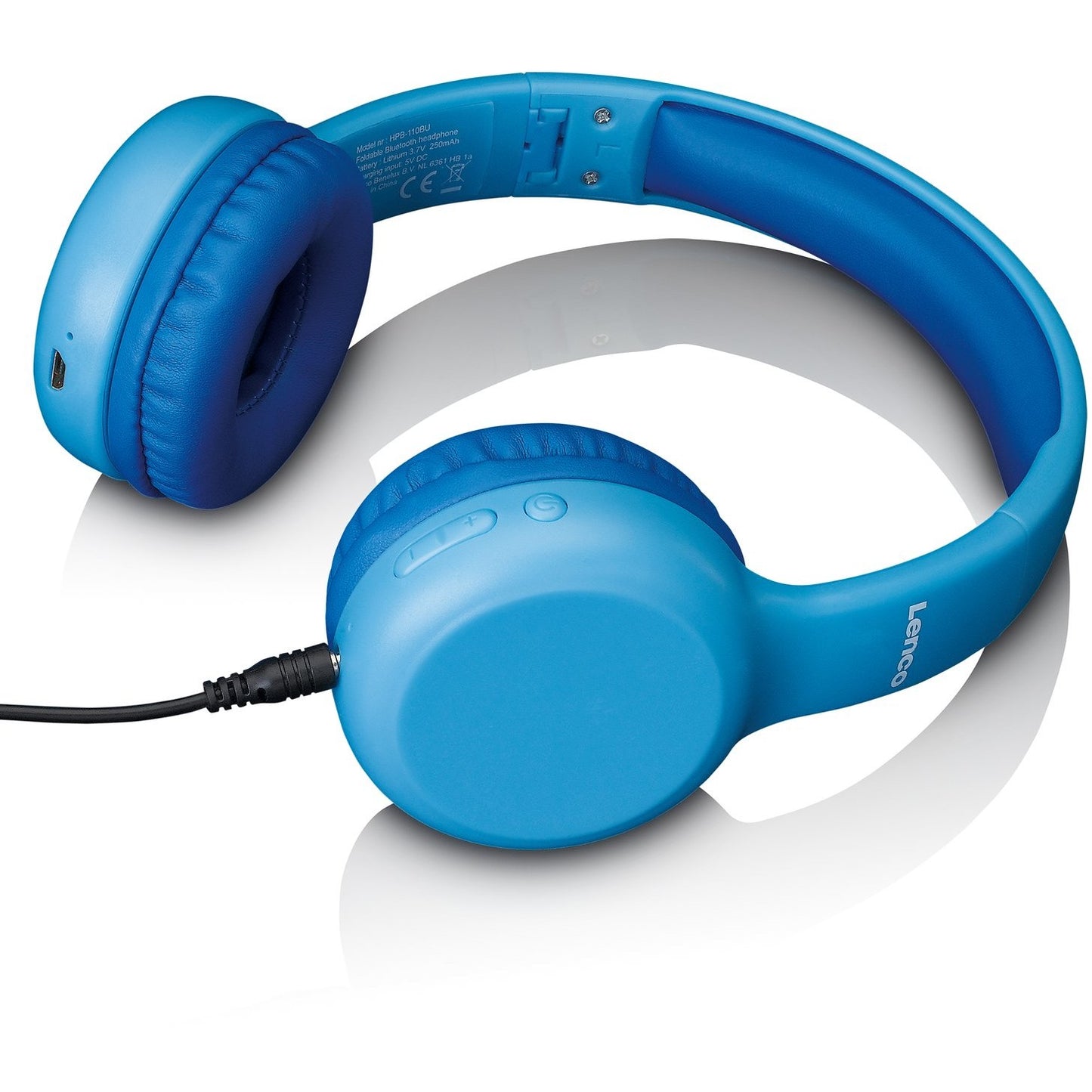 LENCO HPB-110BU - Faltbare Bluetooth-Kopfhrer fr Kids. blau