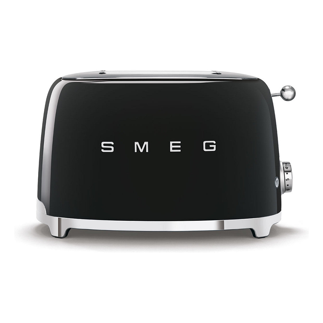 SMEG Toaster 2-Schlitz kompakt 50s Style TSF01BLEU, Schwarz, Hochglanz