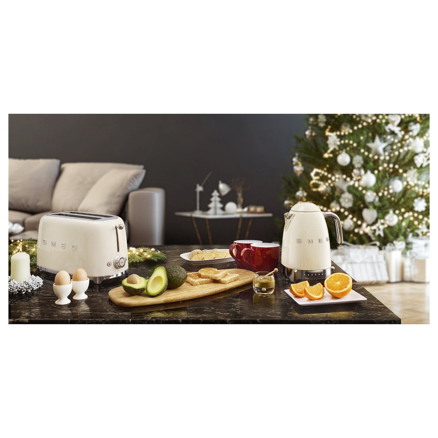 SMEG Wasserkocher 50s Style KLF04CREU, creme