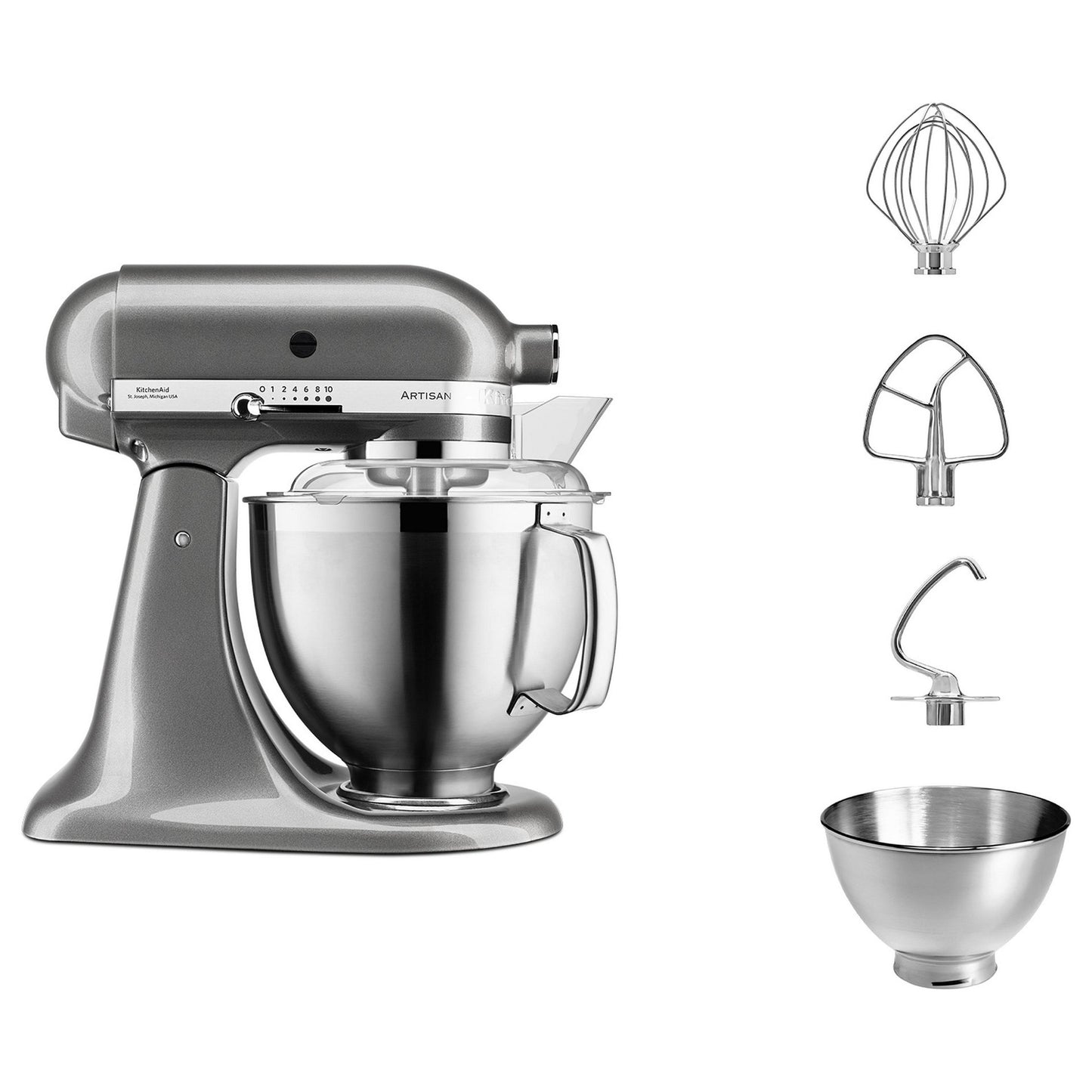 Kitchenaid 5KSM185PSEMS 4,8l Küchenmaschine, grau
