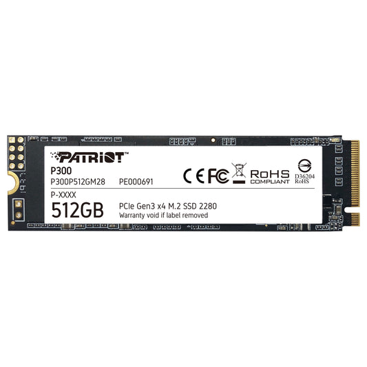 M.2 Patriot P300 512 GB (PCIe 3.0 x4, NVMe 1.3, M.2 2280)