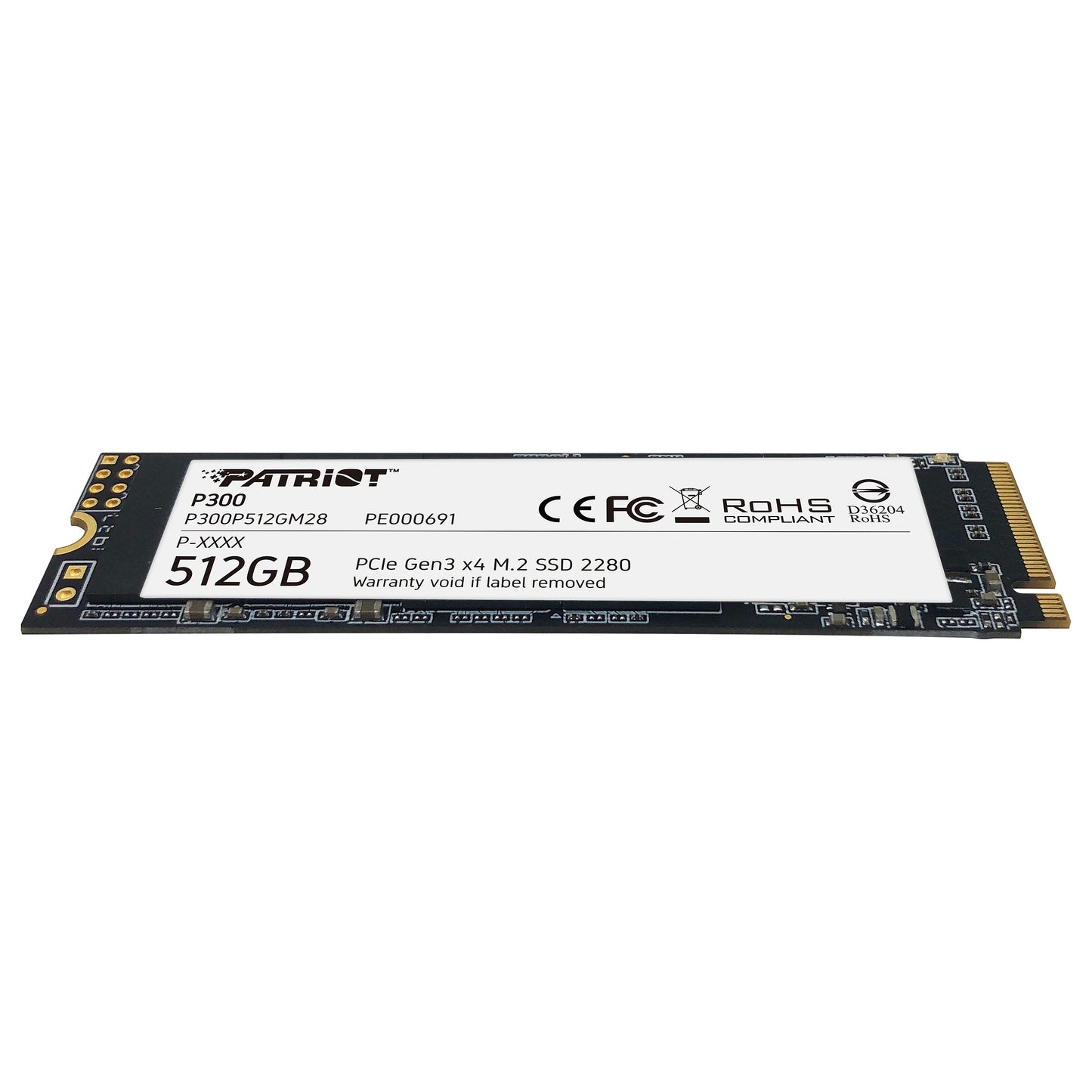 M.2 Patriot P300 512 GB (PCIe 3.0 x4, NVMe 1.3, M.2 2280)