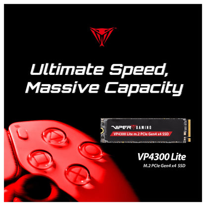 M.2 Patriot VP4300 Lite 1 TB (schwarz, PCIe 4.0 x4, NVMe 2.0, M.2 2280)