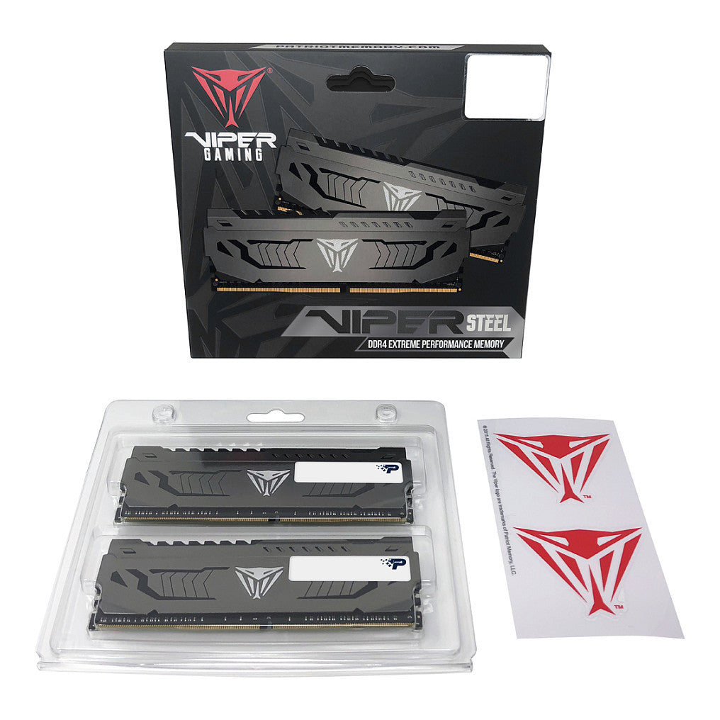 Patriot DIMM 3200 (2x 8 GB) Dual-Kit (grau, PVS416G320C6K, Viper Steel, INTEL XMP)