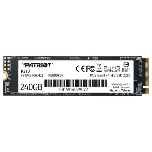 M.2 Patriot P310 240 GB (PCIe 3.0 x4, NVMe 1.3, M.2 2280)