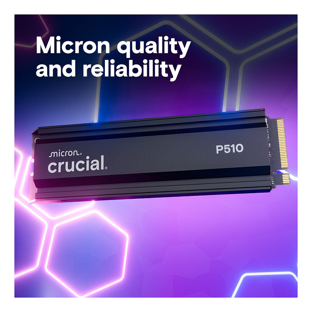 M.2 Crucial P510 Gen5 2280 2TB NVMe PCIe mit Heatsink