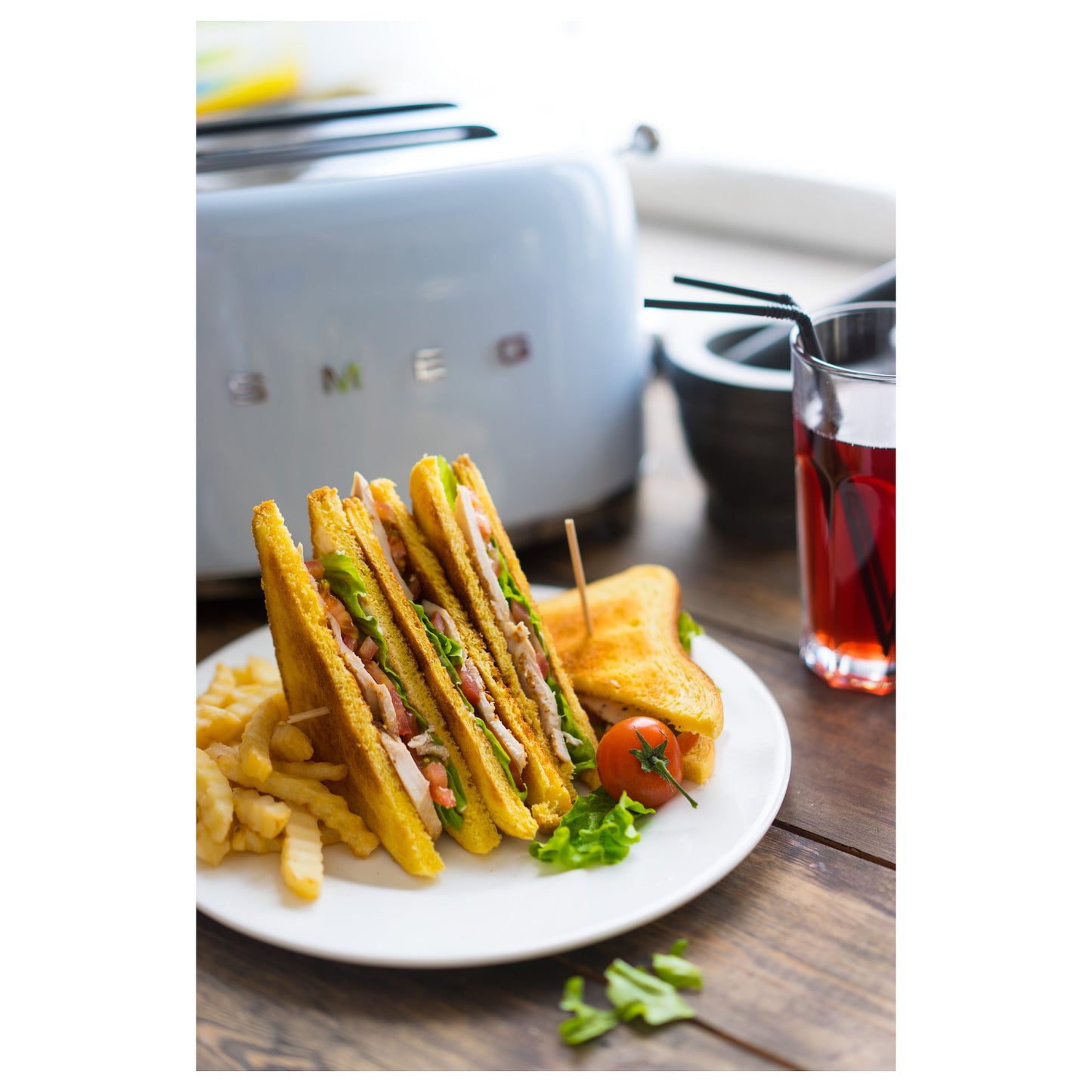 SMEG TSF01PBEU Toaster 2 Scheiben Pastellblau