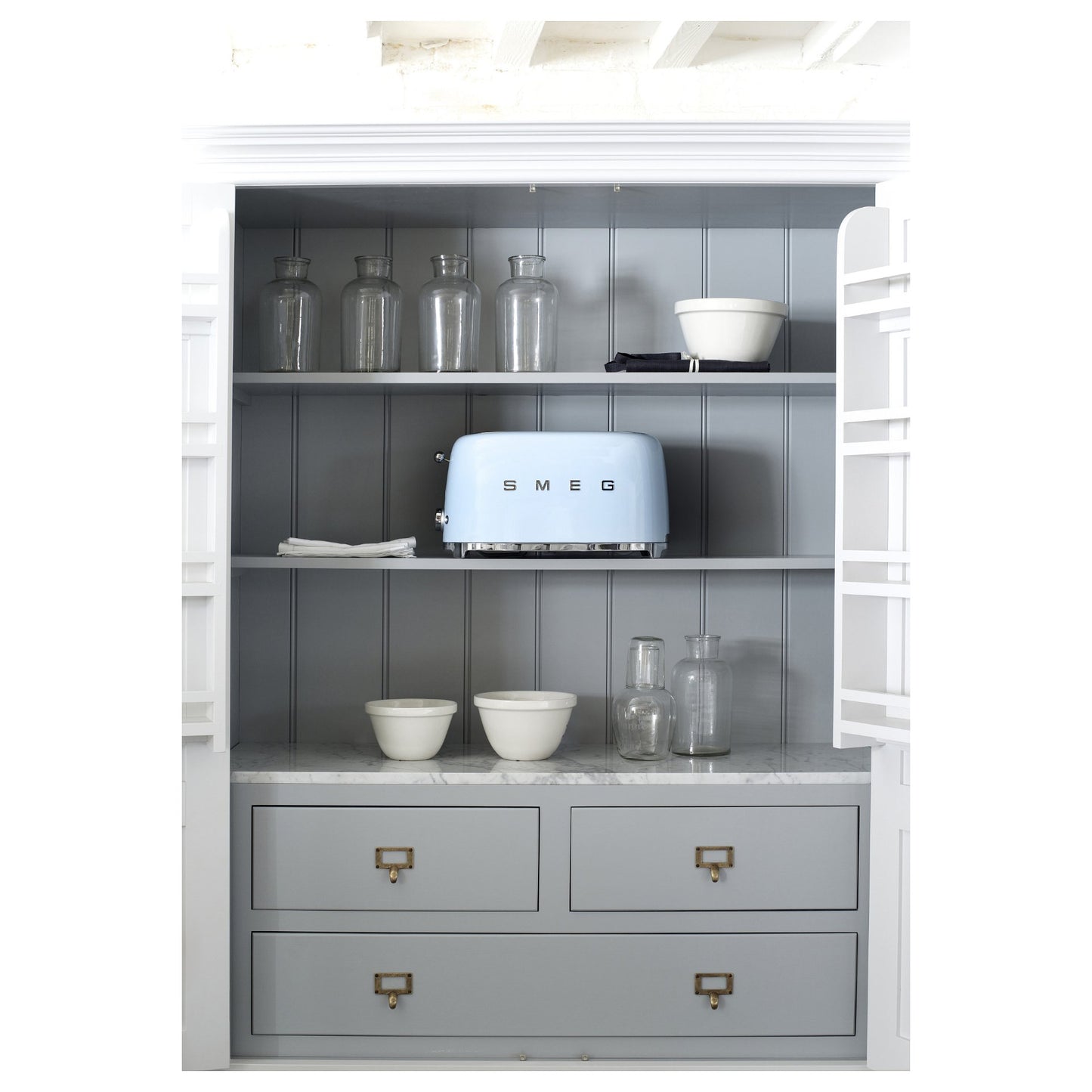 SMEG TSF02PBEU Toaster 4 Scheiben Pastellblau