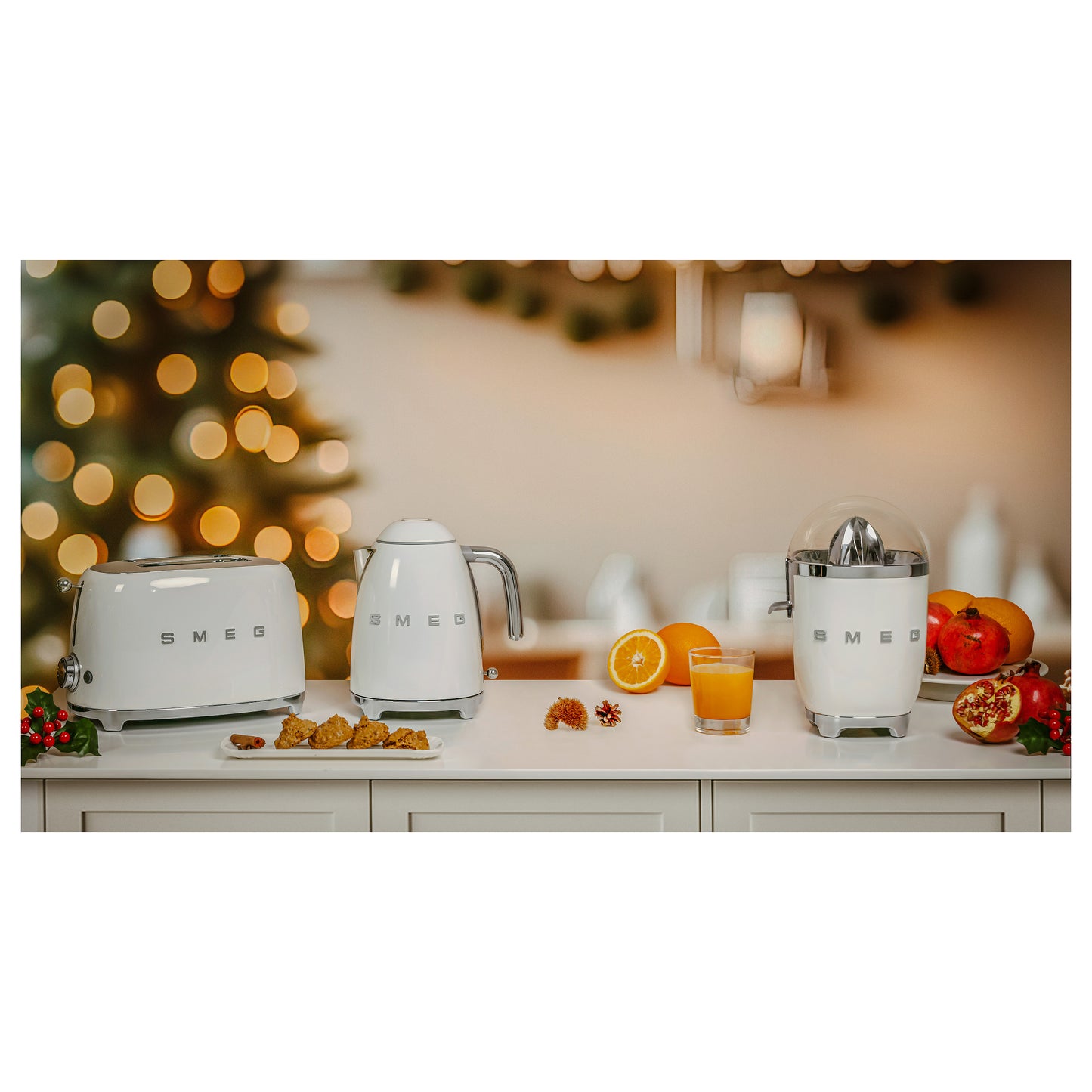 SMEG KLF03WHEU Elektrischer Wasserkocher, weiß