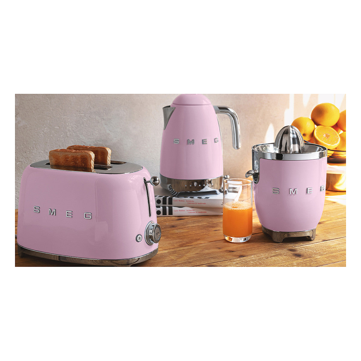 SMEG TSF01PKEU Toaster 2 Scheiben Cadillac pink
