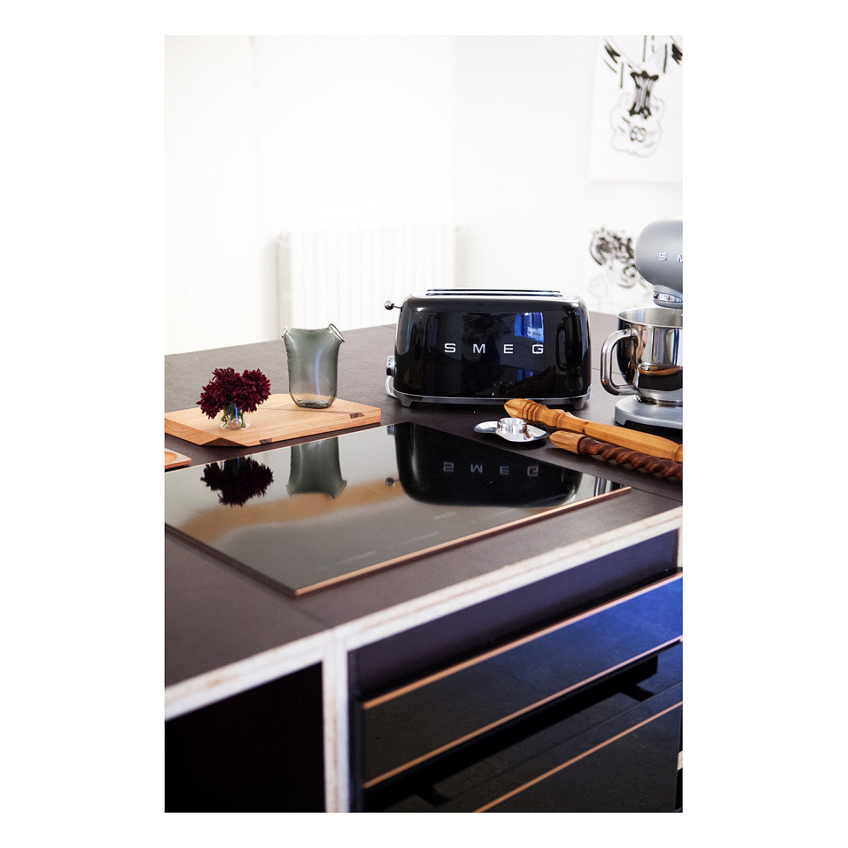 SMEG TSF02BLEU Toaster 4 Scheiben Schwarz