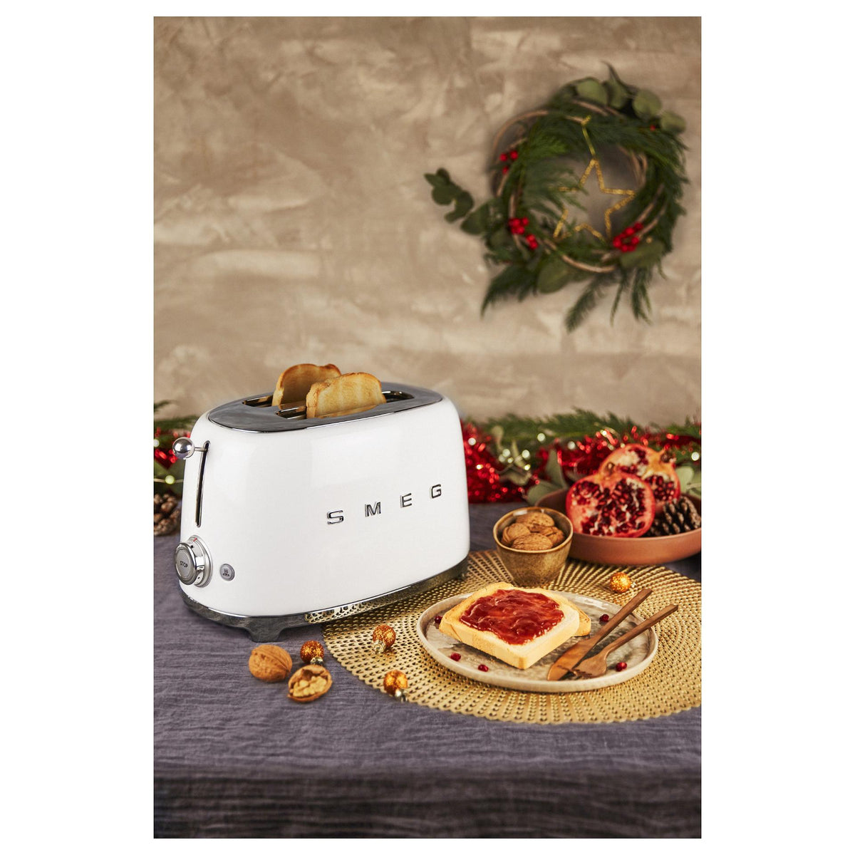 SMEG TSF01WHEU 2 Scheiben Toaster weiß