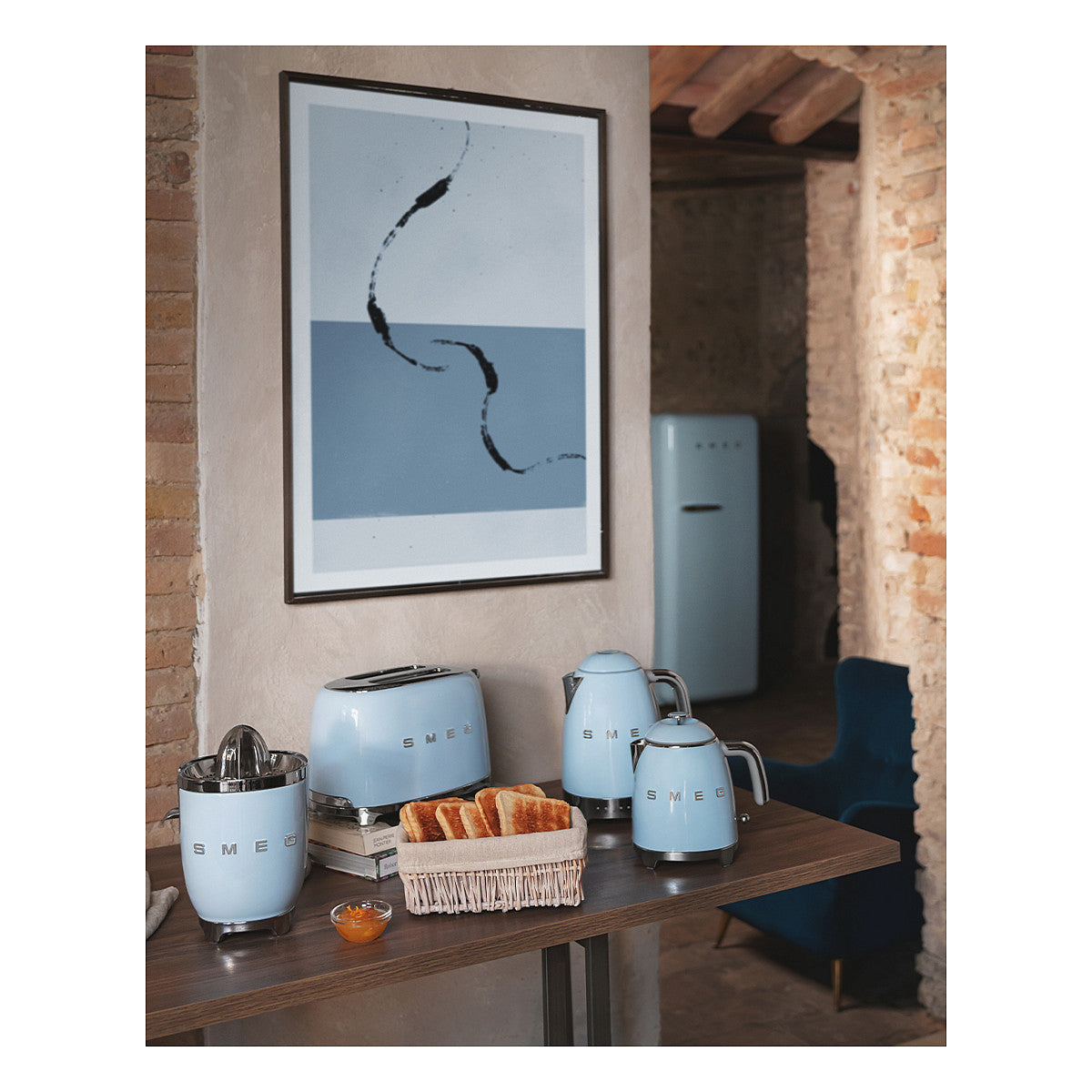 SMEG KLF05PBEU Mini Wasserkocher Blau