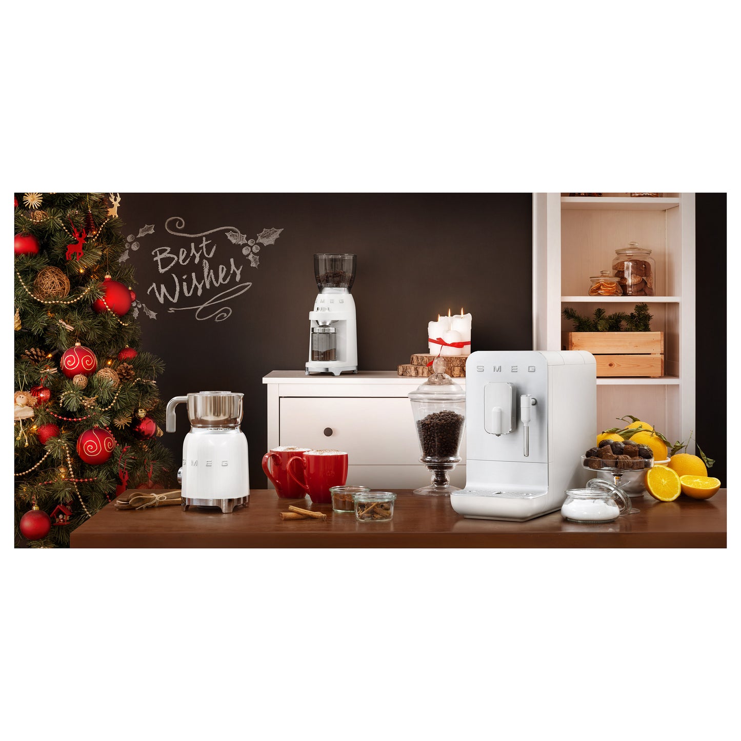 SMEG MFF11WHEU Milchaufschäumer 50`s Style weiß