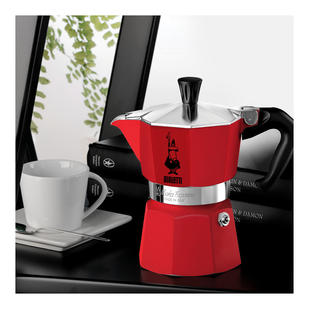 Bialetti Mokka-Express Kanne 3 Tassen Passion Red