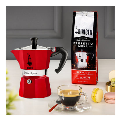 Bialetti Mokka-Express Kanne 3 Tassen Passion Red