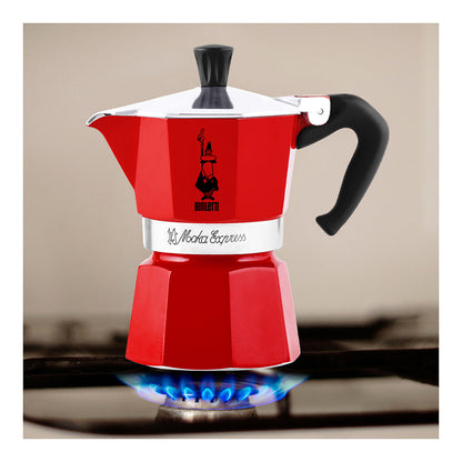 Bialetti Mokka-Express Kanne 3 Tassen Passion Red