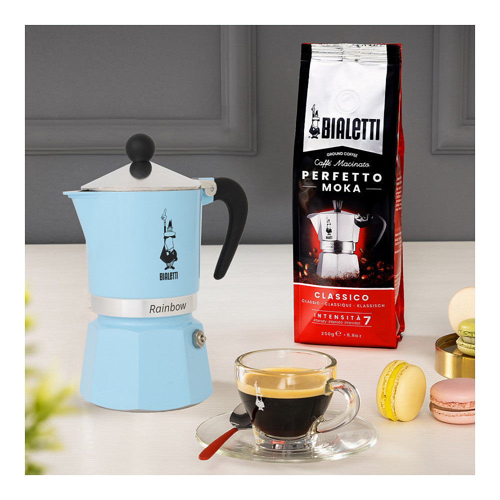 Bialetti Rainbow - Espressokocher - hellblau - für 3 Tassen