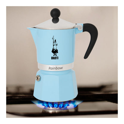 Bialetti Rainbow - Espressokocher - hellblau - für 3 Tassen