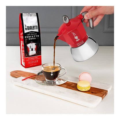 Bialetti Mokka-Kanne 0,2 l Moka Induktion rot