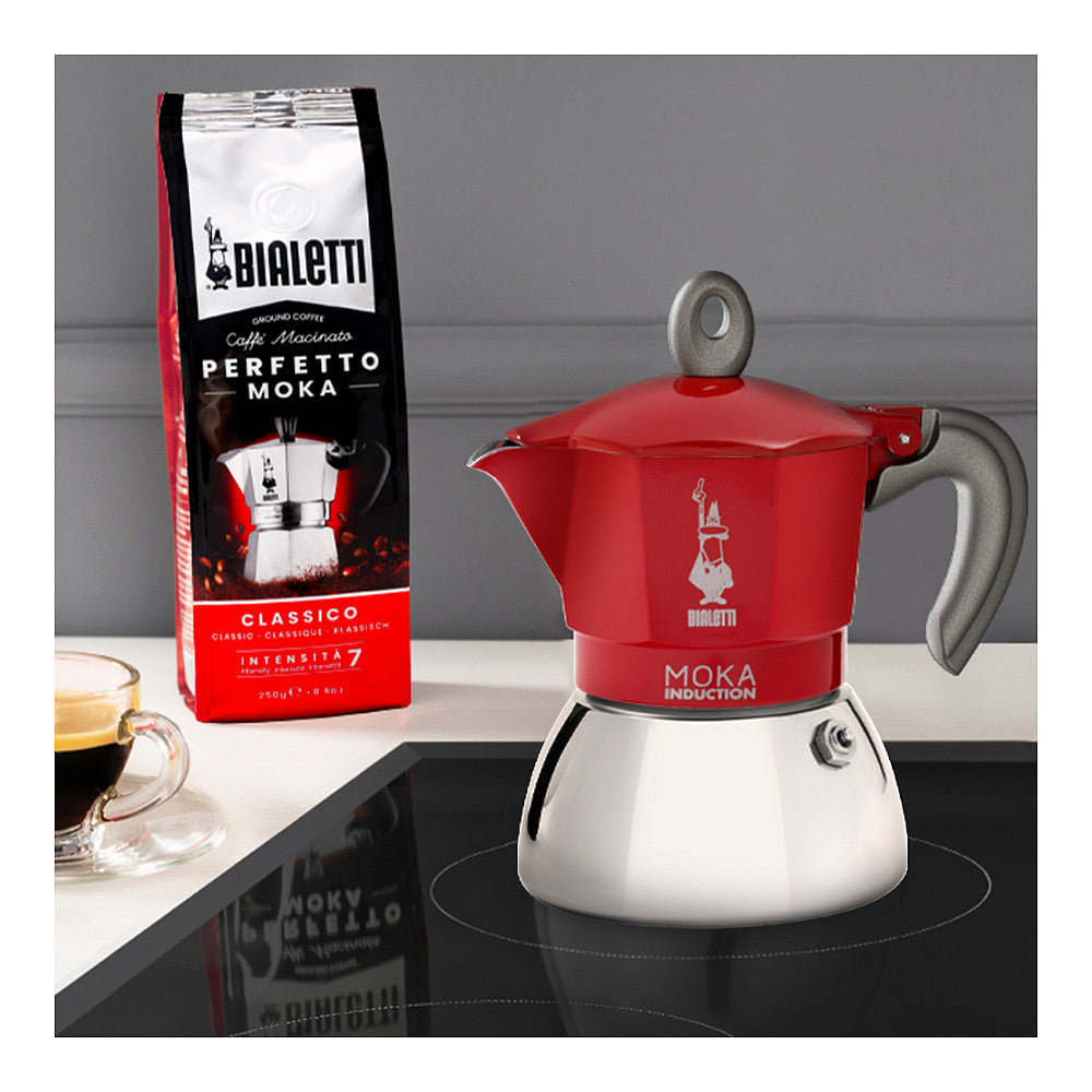 Bialetti Mokka-Kanne 0,2 l Moka Induktion rot