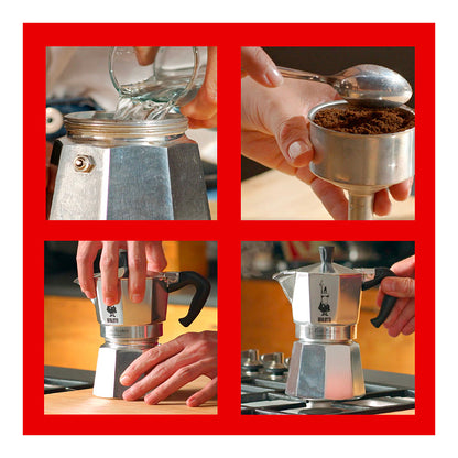 Bialetti Mokka-Express Kanne 0,23l 4 Tassen Aluminium