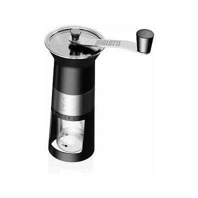 Bialetti Premium-Kaffeemühle (manuell) mit Edelstahlmahlwerk - schwarz