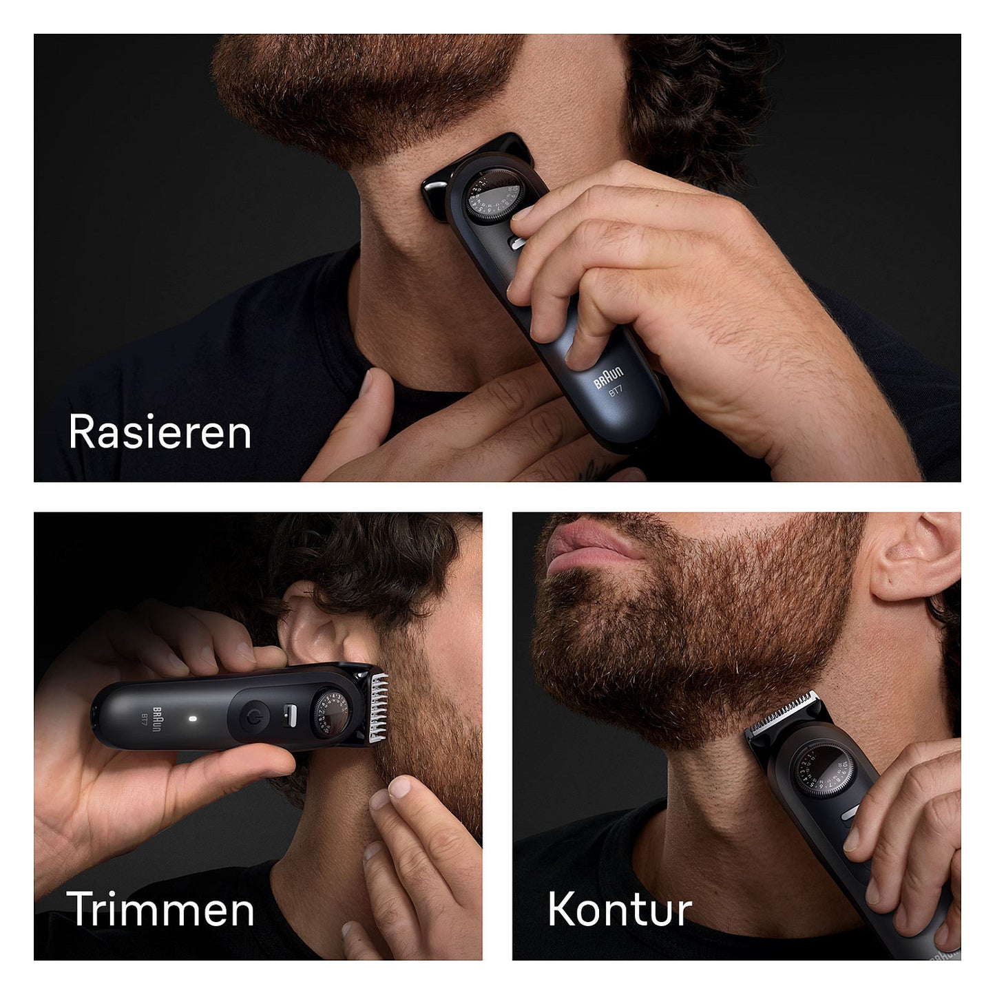 Braun Series 7 Beard Trimmer BT7520 244909 Akku/Netz deep blue metallic 6 Aufsät