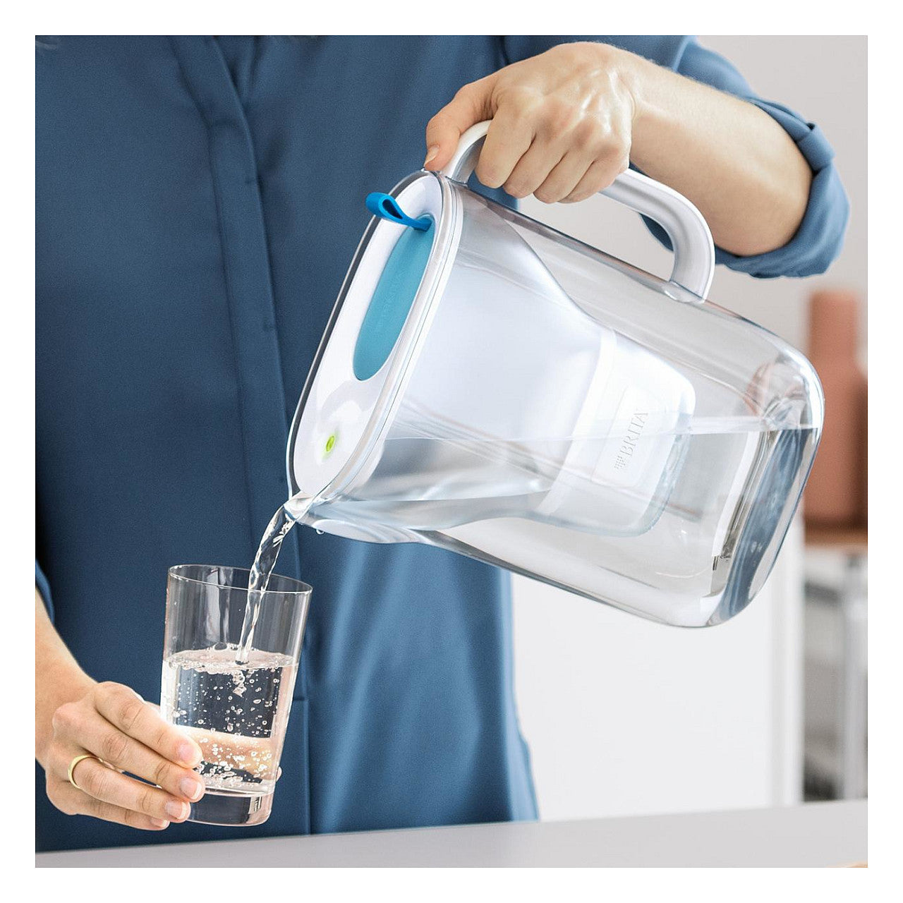 BRITA Tischwasserfilter Style eco *blau* inkl. 1 Filter